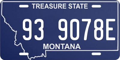 MT license plate 939078E
