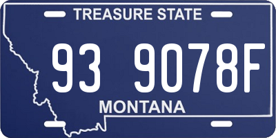 MT license plate 939078F