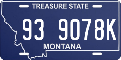 MT license plate 939078K