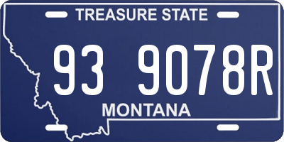 MT license plate 939078R