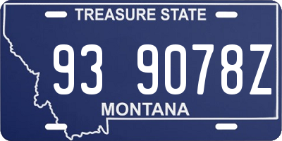 MT license plate 939078Z