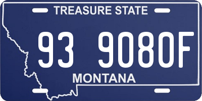 MT license plate 939080F