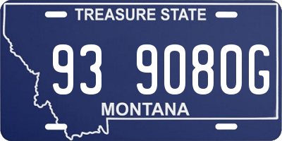 MT license plate 939080G