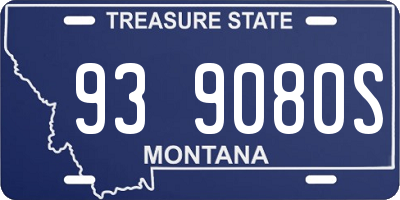 MT license plate 939080S