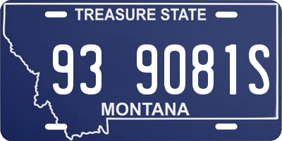 MT license plate 939081S