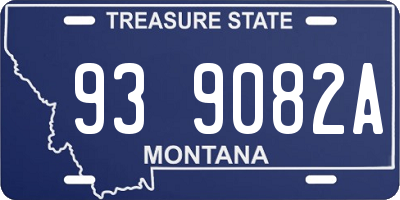 MT license plate 939082A