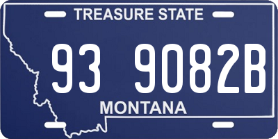 MT license plate 939082B