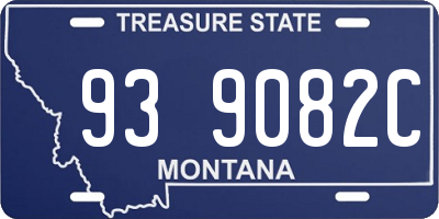 MT license plate 939082C