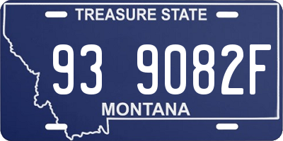 MT license plate 939082F