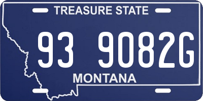 MT license plate 939082G