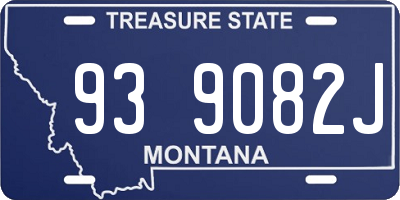 MT license plate 939082J