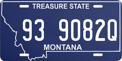 MT license plate 939082Q