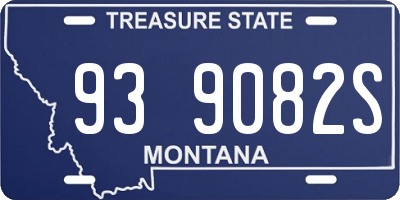 MT license plate 939082S