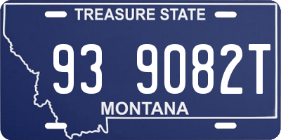 MT license plate 939082T