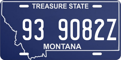 MT license plate 939082Z