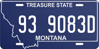 MT license plate 939083D