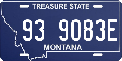 MT license plate 939083E