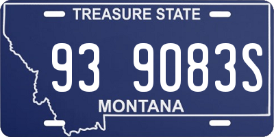MT license plate 939083S