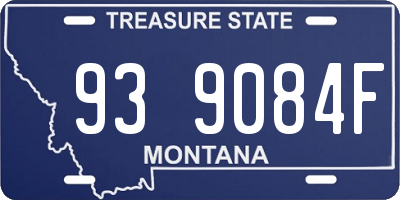 MT license plate 939084F