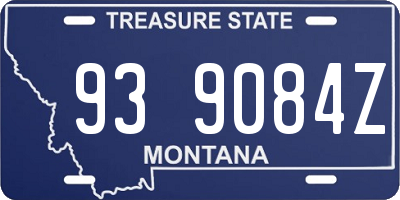 MT license plate 939084Z