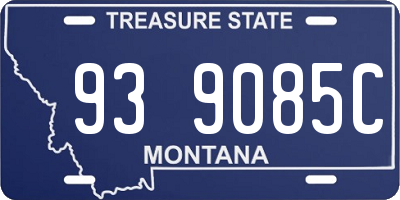 MT license plate 939085C