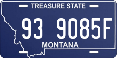 MT license plate 939085F