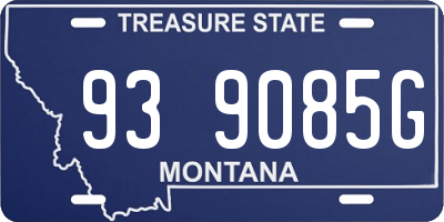 MT license plate 939085G