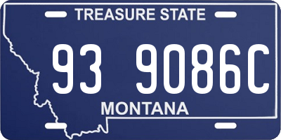 MT license plate 939086C