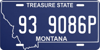 MT license plate 939086P