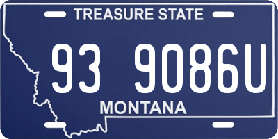 MT license plate 939086U