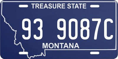 MT license plate 939087C