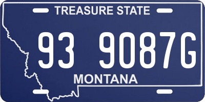 MT license plate 939087G