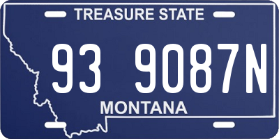 MT license plate 939087N