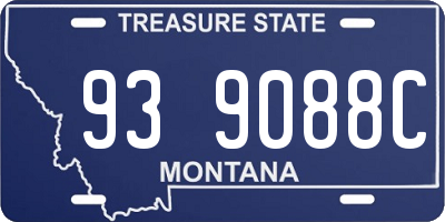 MT license plate 939088C