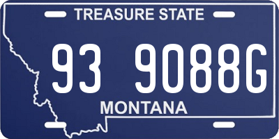 MT license plate 939088G