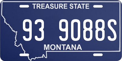 MT license plate 939088S