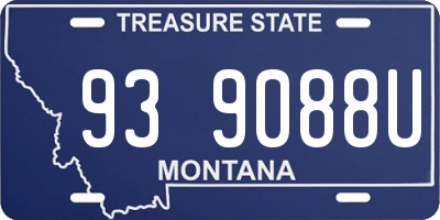 MT license plate 939088U