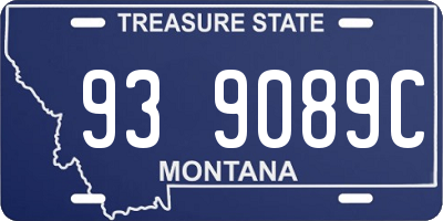 MT license plate 939089C