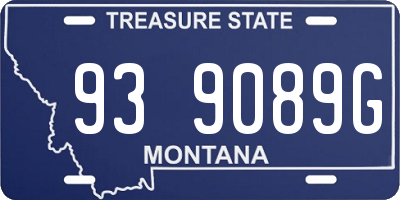 MT license plate 939089G