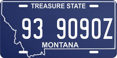 MT license plate 939090Z