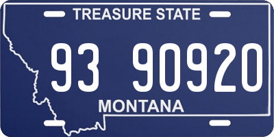 MT license plate 939092O
