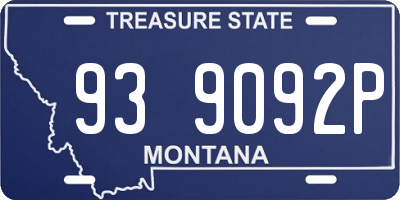 MT license plate 939092P