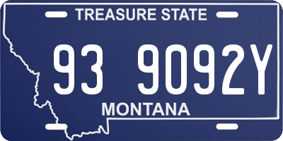 MT license plate 939092Y