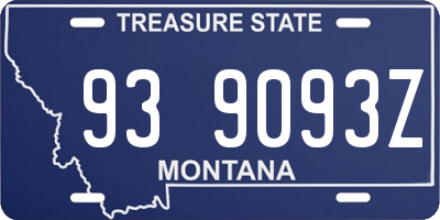 MT license plate 939093Z
