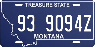 MT license plate 939094Z