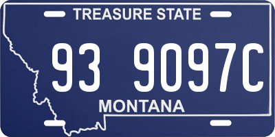 MT license plate 939097C