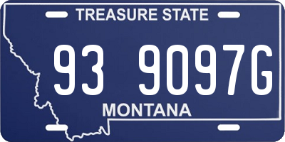 MT license plate 939097G