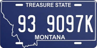 MT license plate 939097K