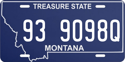 MT license plate 939098Q