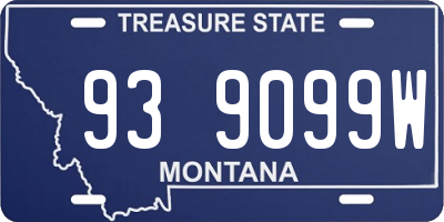 MT license plate 939099W
